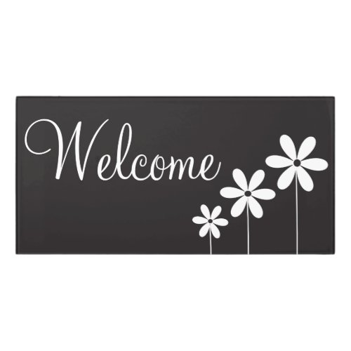 Classic Black and White Welcome Door Sign