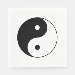 Classic Black and White Yin and Yang Napkins
