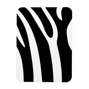 Classic Black and White Zebra Stripes Print Magnet