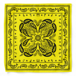 Classic Black and Yellow  Bandana