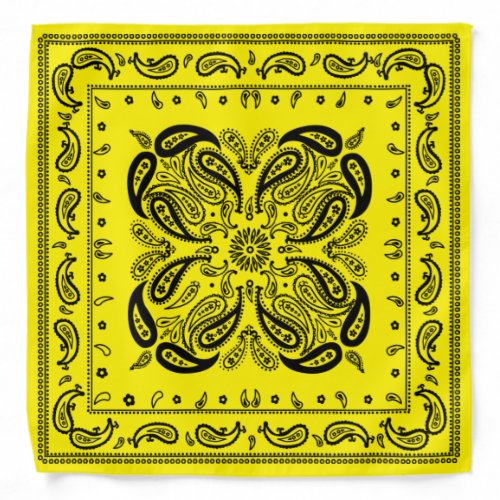 Classic Black and Yellow  Bandana