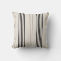 Classic Black Beige Ticking Stripe Pattern