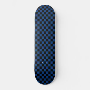 Classic Black & Blue Checker Skateboard