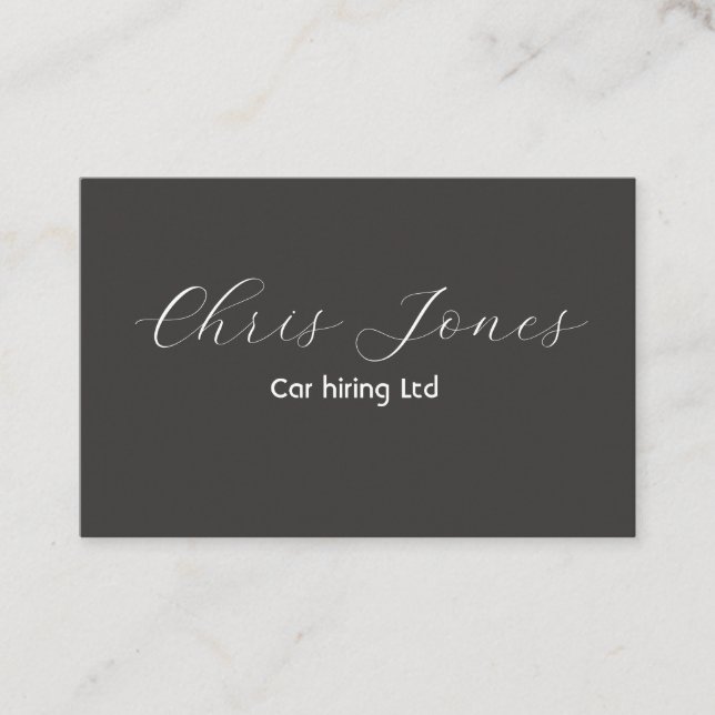 Classic black Business Card (Front)