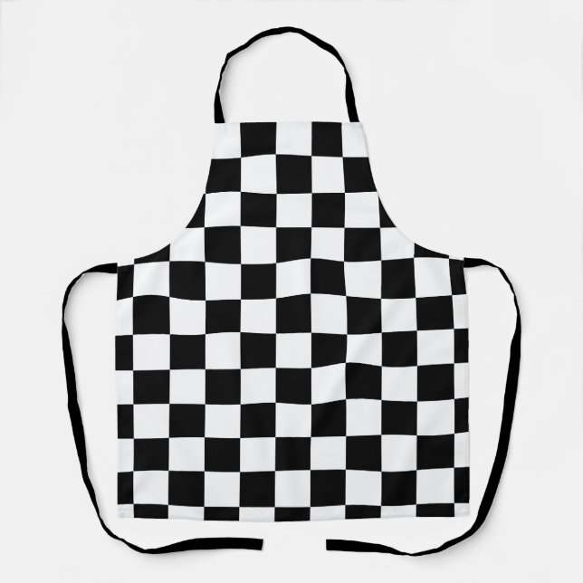 Classic black checkerboard apron (Front)