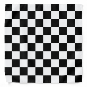 Classic black checkerboard bandana