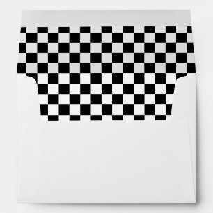Classic black checkerboard envelope