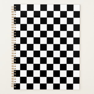 Classic black checkerboard planner