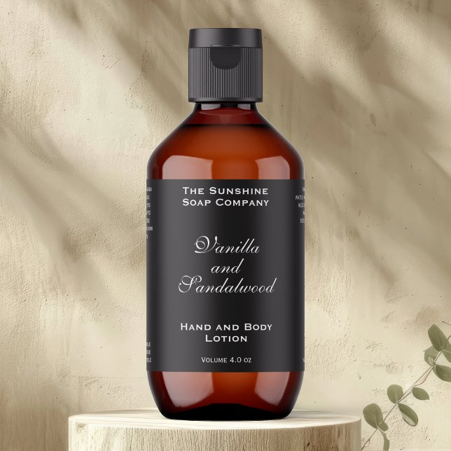Classic Black Cosmetics Bottle Label  (Creator Uploaded)