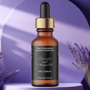 Classic Black Cosmetics Dropper Bottle Label