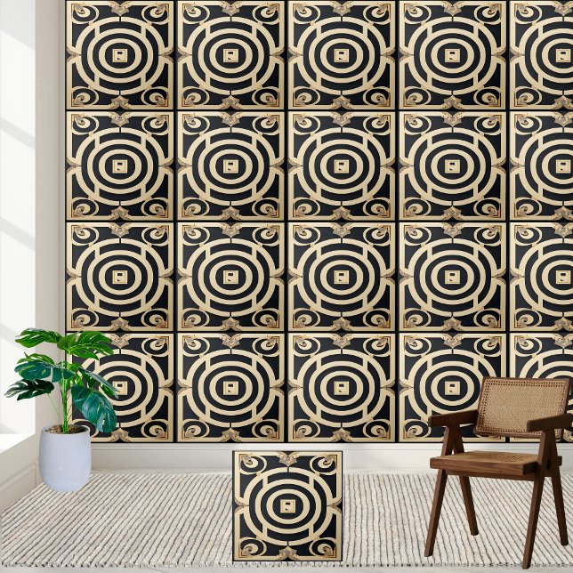 Classic Black Cream White Greek Design Wall Floor  Ceramic Tile (Classic Black Cream White Greek Design Wall Floor Ceramic Tile)