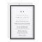 Classic Black & Ecru Border Monogram Wedding