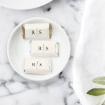 Classic Black & Ecru Monogram Wedding Hershey's Miniatures<br><div class="desc">Finish your wedding dessert table,  welcome bags,  or favors in elegant style with these monogram chocolates in warm ivory ecru with your initials in classic black serif lettering.</div>