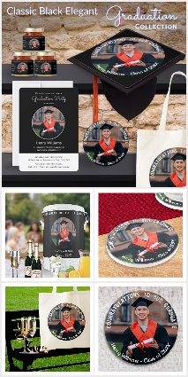 Classic Black Elegant Graduation