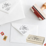 Classic Black Evergreen Elegance Happy Holidays Rubber Stamp<br><div class="desc">Enchanted Evergreen Elegance Christmas _____________________________ ***this design is part of a collection*** 🌿✨ Introducing "Enchanted Evergreen Elegance: A Botanical Christmas Holiday" collection! Embrace the magic of the season with my exquisite array of modern and elegant holiday delights, inspired by the timeless beauty of nature. Spread joy, share love, and make...</div>