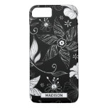 Classic Black Floral Custom iPhone 8/7 Case