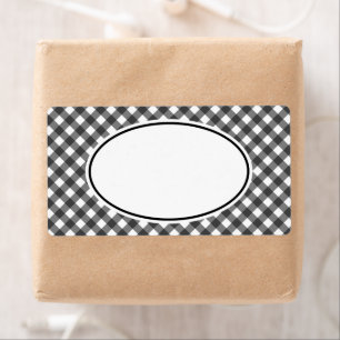 Classic Black Gingham Label