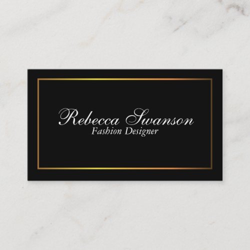 Classic Black &amp; Gold Business Card Template