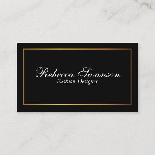 Customizable Classic Black &amp; Gold Business Card Template