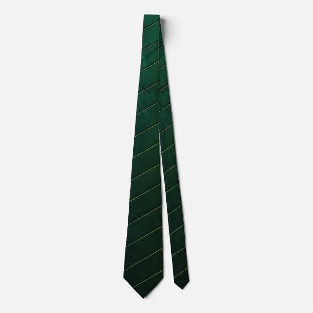 Classic Black & Gold Diagonal Stripe Neck Tie (Front)