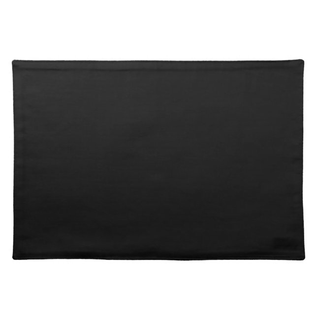 Classic Black in Black & White Themed Collection Cloth Placemat (Front)