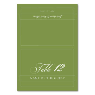 Classic Black Ivory Calligraphy Wedding Place Card