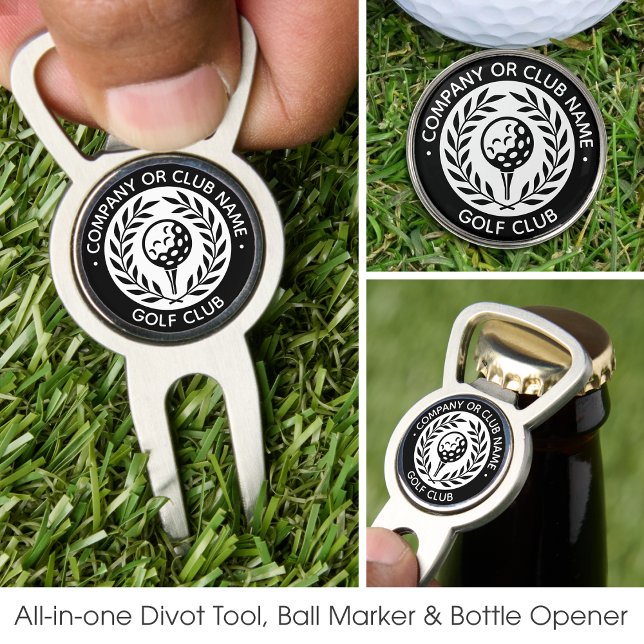 Classic Black Laurel Wreath Golf Ball Marker Divot Tool (Creator Uploaded)