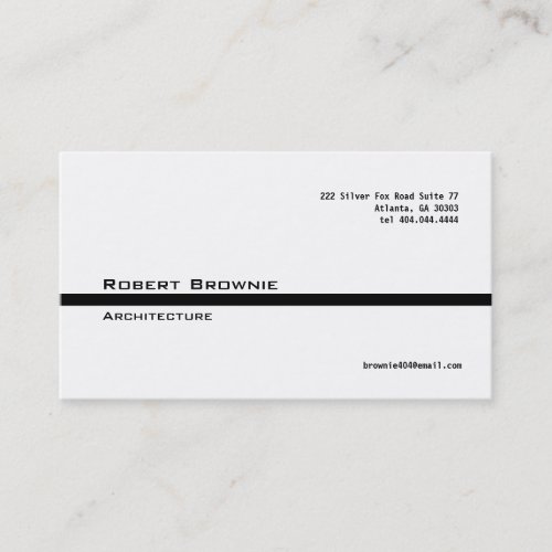 Classic Black Line Business Card