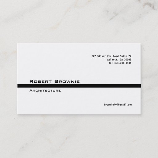 Customizable Classic Black Line Business Card
