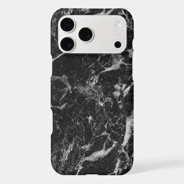 Classic Black Marble Pattern Iphone Case (Back)