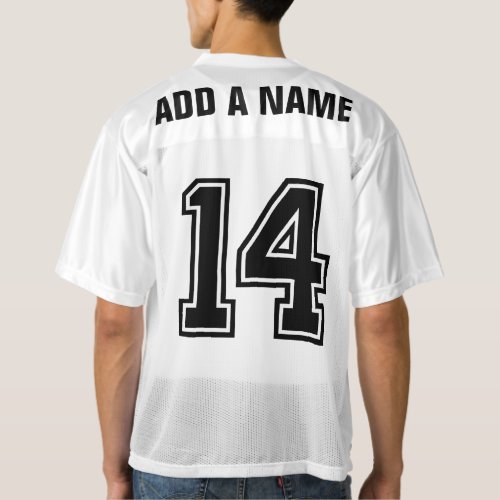 Classic Black Number 14 mens football jersey