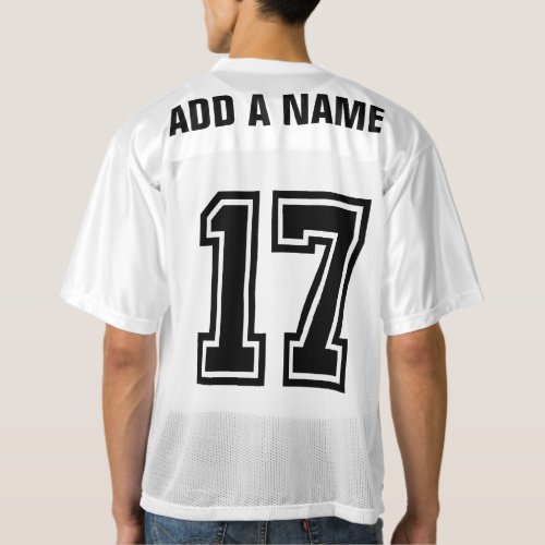 Classic Black Number 17 mens football jersey
