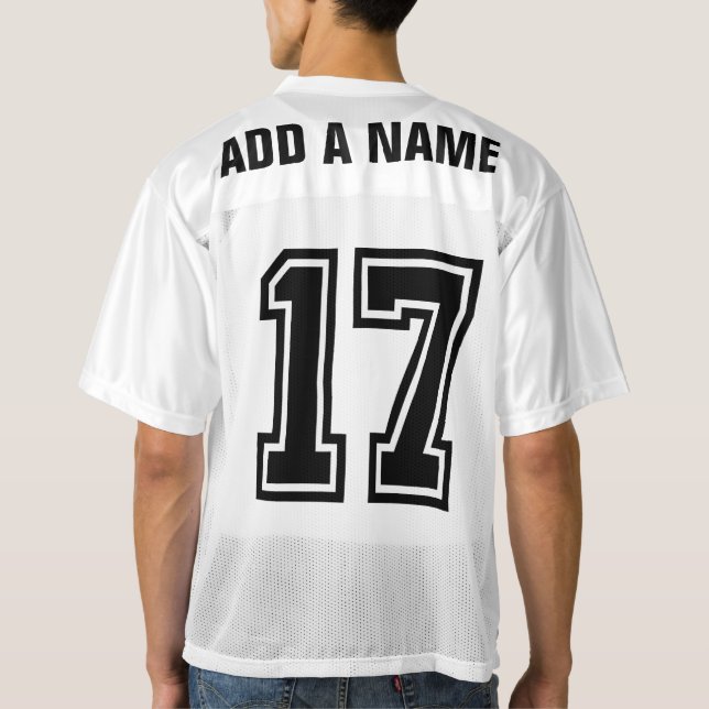 Classic Black Number 17 men's football jersey (Back)