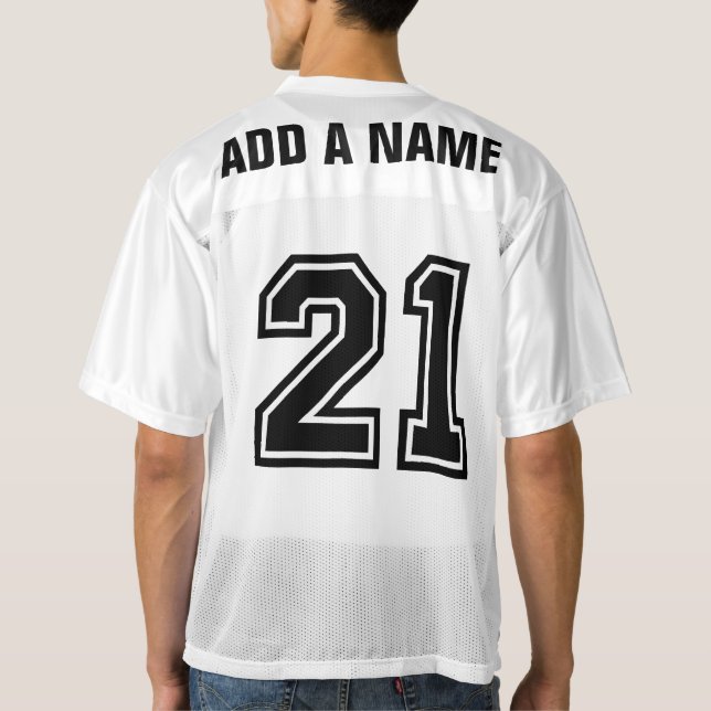 Classic Black Number 21 men's football jersey (Back)