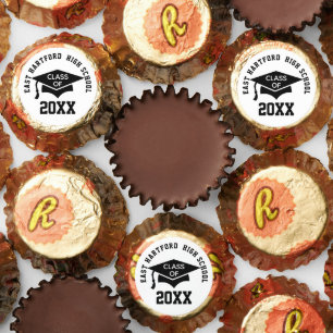 Classic Black Personalized Graduation Candy Ideas
