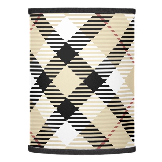 Classic Black Plaid Pattern Lamp Shade (Left)