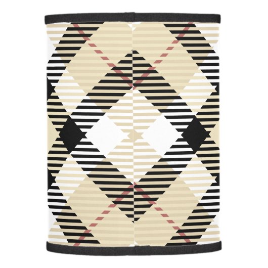 Classic Black Plaid Pattern Lamp Shade (Back)