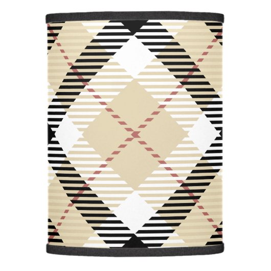 Classic Black Plaid Pattern Lamp Shade (Front)