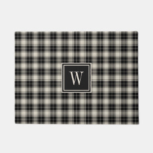 Ozera Black and White Buffalo Plaid Rug Door Mat Outdoor for Front