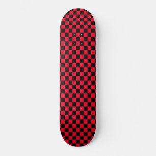Classic Black & Red Checker Skateboard