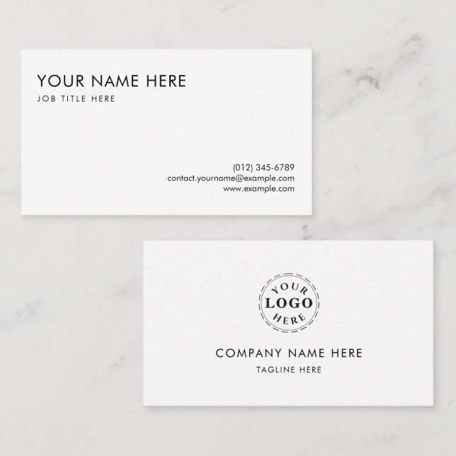 Classic Black Script Calling Card Elegant Style (Front/Back)