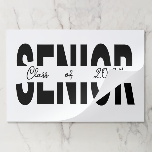 Classic black Senior custom Paper Pad (Folded)