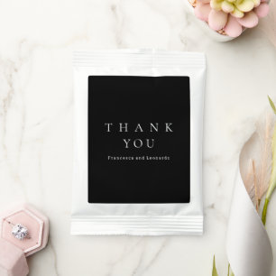 Classic Black Simple Wedding Lemonade Drink Mix