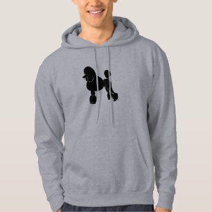 Classic Black Standard Poodle silhouette Hoodie