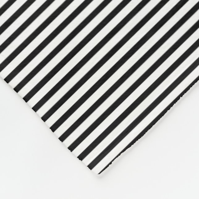 Classic Black Stripe Throw Blanket (Corner)
