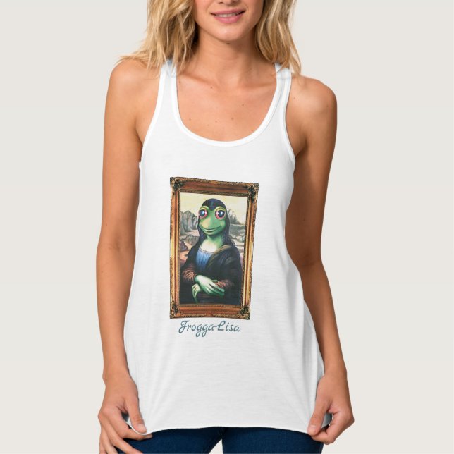 Classic black Tank Top Mona Lisa Frog (Front)