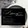 Classic Black Tie Calligraphy Rehearsal Dinner Enclosure Card