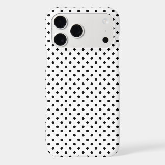 Classic Black Tiny Polka Dot Pattern iPhone 17 Pro Max Case