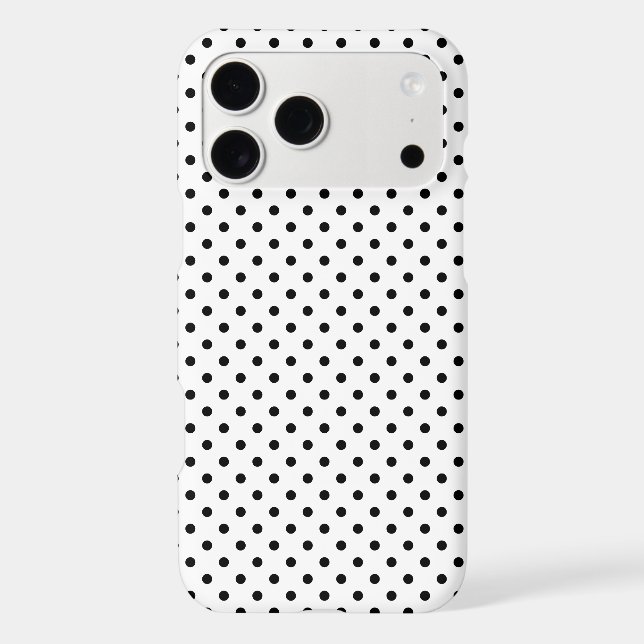Classic Black Tiny Polka Dot Pattern Case-Mate iPhone Case (Back)