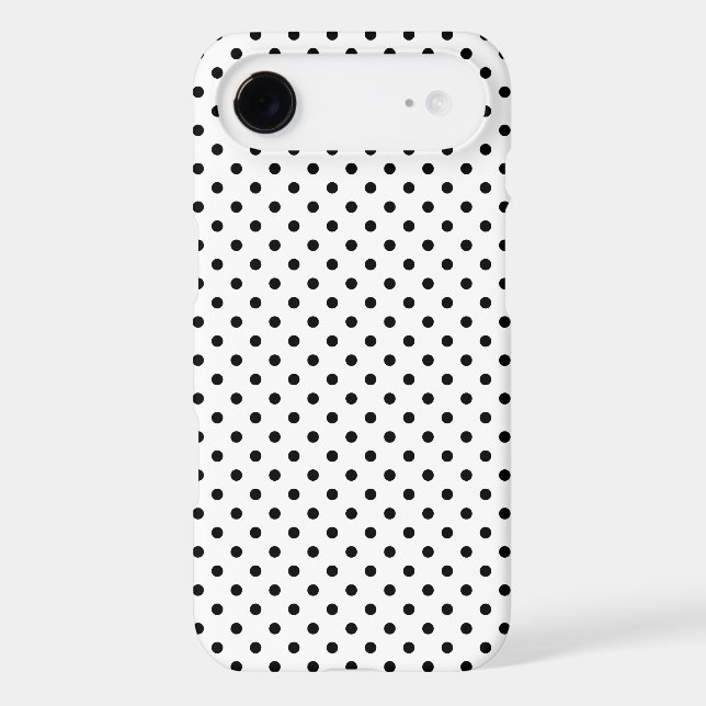 Classic Black Tiny Polka Dot Pattern Case-Mate iPhone Case (Back)